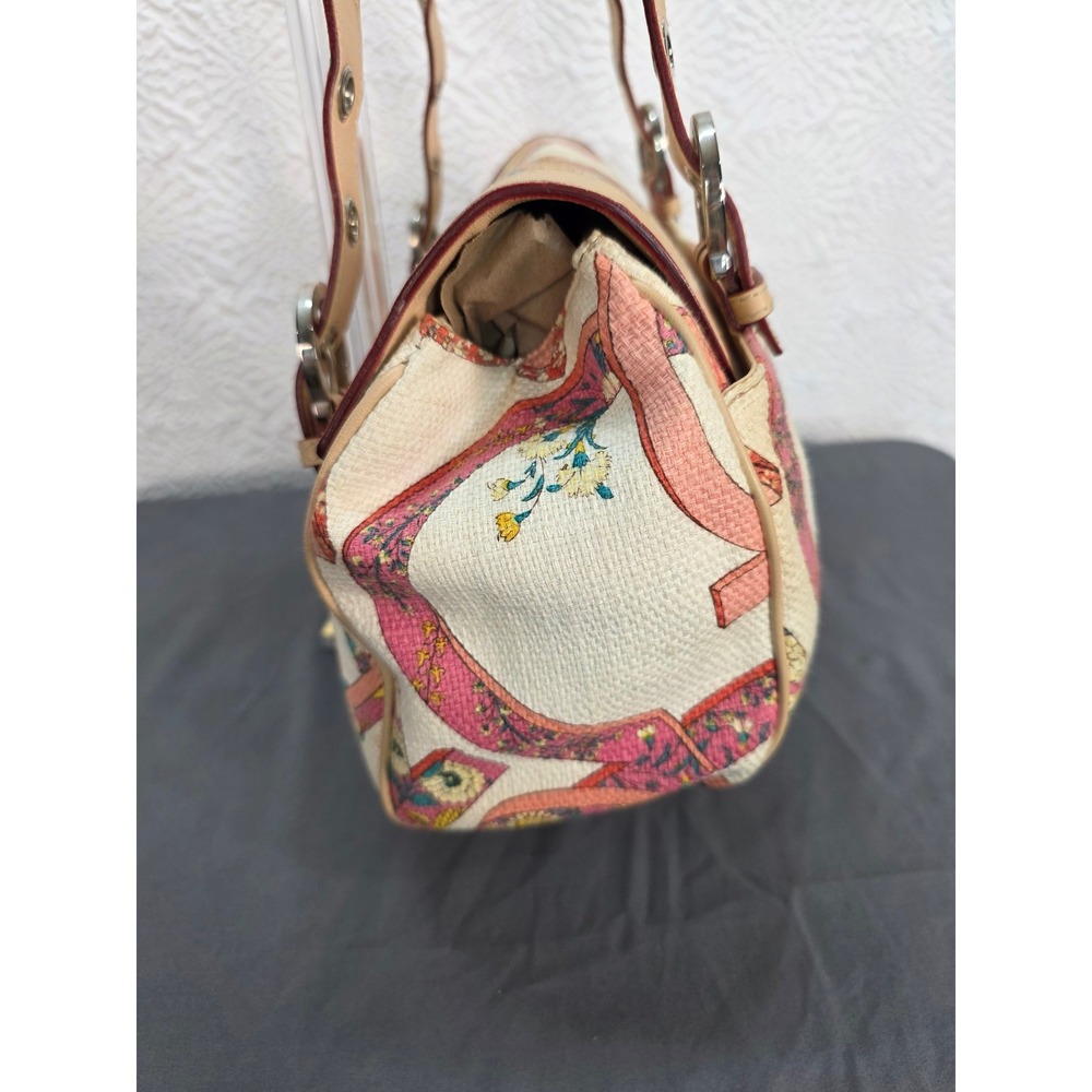 Salvatore Ferragamo Shoulder Bag Womens Medium Multi Excellent‎ Floral Canvas - Picture 7 of 14